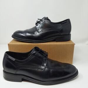 Mephisto Air Jet Black Leather Oxford Dress Shoes Mens US 9 EUR 42
